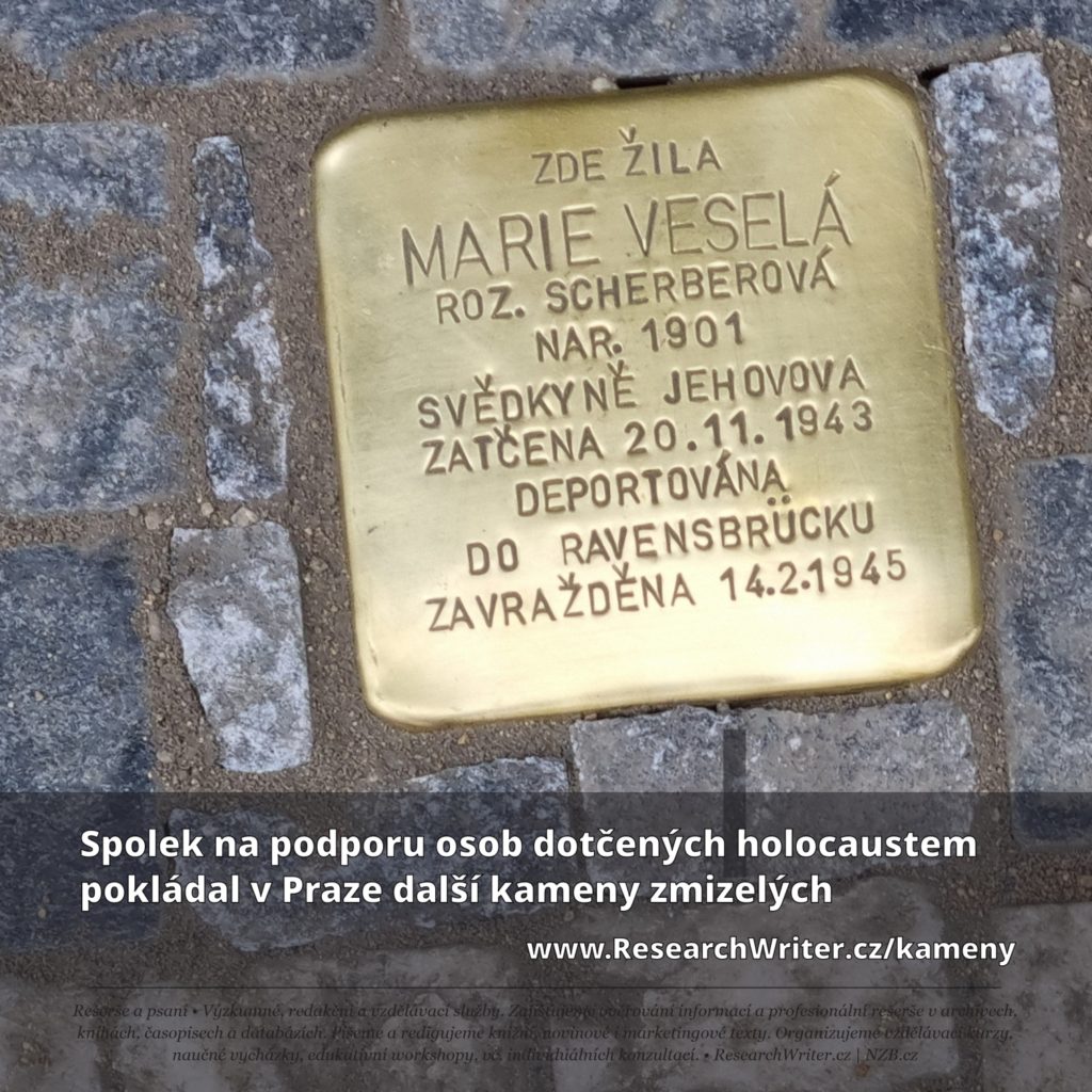 Stolpersteine, kameny zmizelých, Marie Veselá